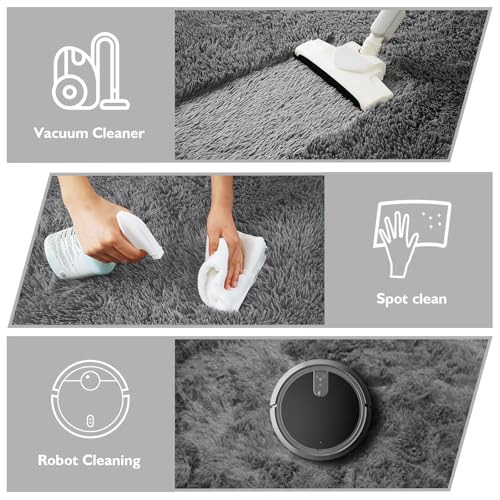 4x6 Area Rug for Bedroom (Deep Grey / 4' x 6' (Rectangular))