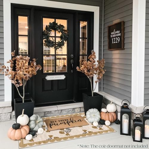 Front Door Mat Indoor Entrance (Flower - Beige / 2' x 4'3" (Rectangular))