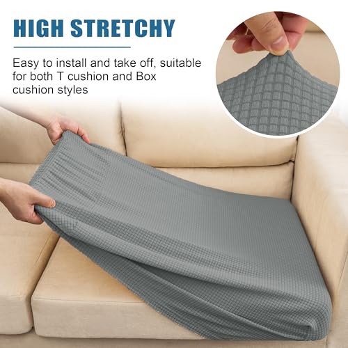 Couch Seat Cushion Covers (Medium / Dove Grey)