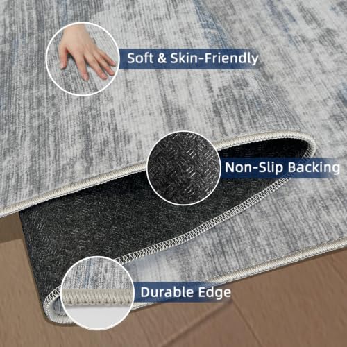 5x7 Area Rugs (Blue/Grey / 5' x 7' (Rectangular))
