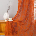 Vintage Lace Curtains 90 Inches Long (Burnt Orange / 52"W x 90"L (Pack of 2))