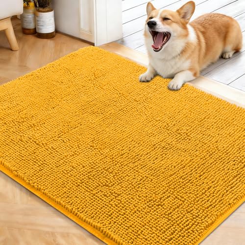 Dog Door Mat for Muddy Paws 40x32 (Golden Yellow / 40" X 32")