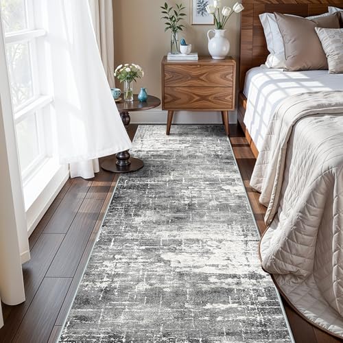 Washable 2X10 Kitchen Area Rug (2' x 10' (Rectangular) / Black/Grey)