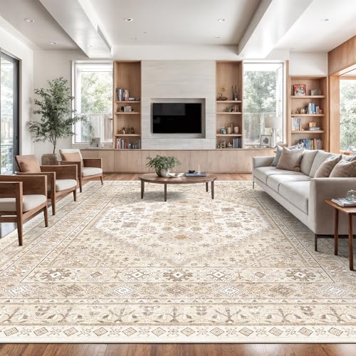 12x15 Area Rugs for Living Room (Cream/Beige / 12' x 15' (Rectangular))