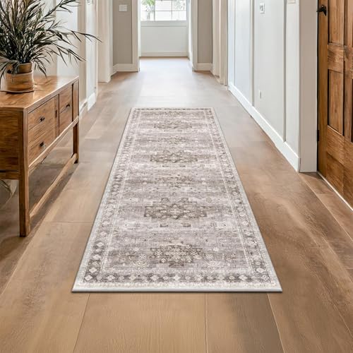 Boho 2x8 Long Runner Rugs for Hallway (2' x 8' (Runner) / Latte / Beige)