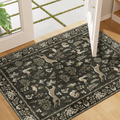 2x3 Entryway Rug (Charcoal Black (Animal) / 2' x 3' (Rectangular))