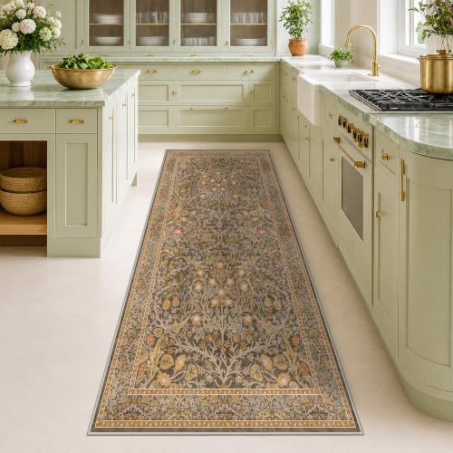 Non Slip 2x5 Gold Brown Bathroom Runner Rug (Gold Brown / 2' x 5' (Runner))