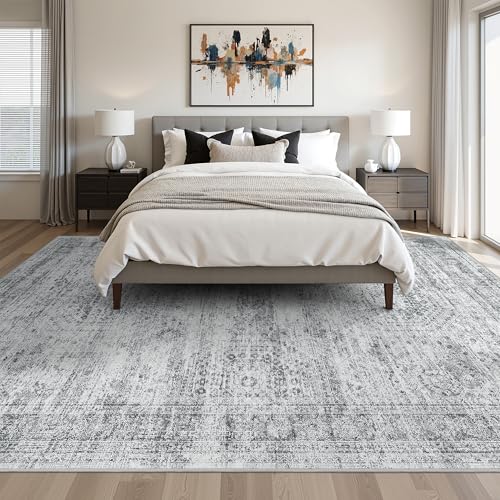 8x10 Area Rugs for Living Room (Grey/Ivory / 8' x 10' (Rectangular))