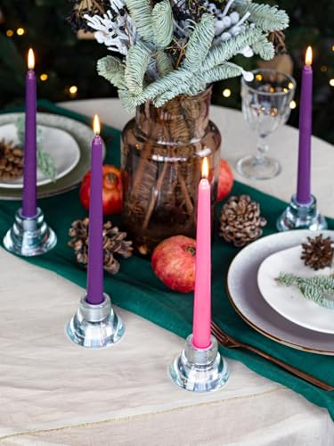 10 Inch Advent Taper Candles Set of 4 (Tapered 10 inch / Advent Purple)