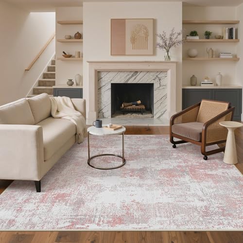 6x9 Area Rugs for Bedroom (Pink Grey / 6' x 9' (Rectangular))