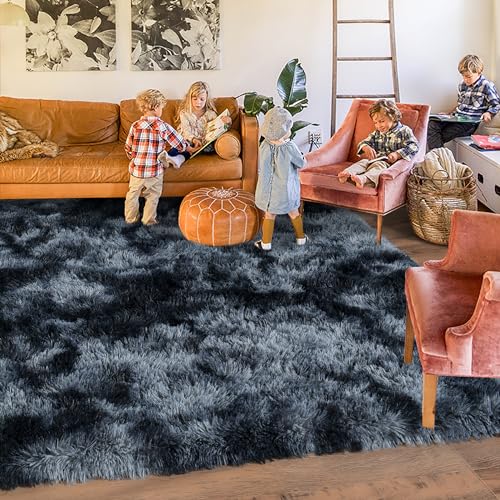 Rugs for Living Room 5x7 (5' x 7' (Rectangular) / Blue Grey)