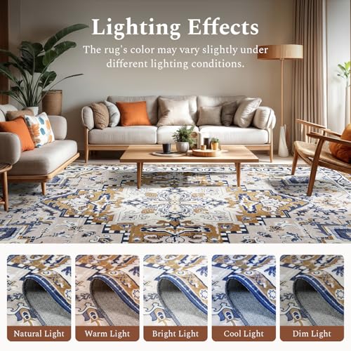 9x12 Area Rugs for Living Room (Light Brown / 9' x 12' (Rectangular))
