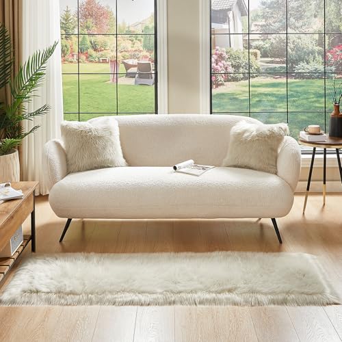 Faux Fur Rug Light Grey Ultra Soft Fluffy Shag Sheepskin Rug (2' x 6' (Rectangular) / Light Grey)
