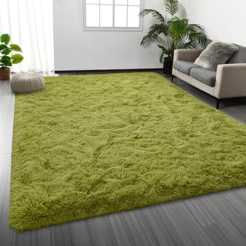 Large Shag Area Rugs 6 x 9 (Grass Green / 6' x 9' (Rectangular))