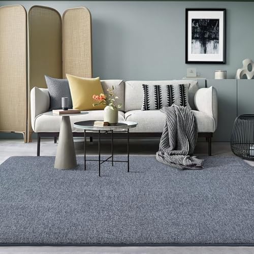 5x7 Area Rugs for Living Room Non Slip Dorm Bedroom Rug (5' x 7' (Rectangular) / Navy Blue and White)