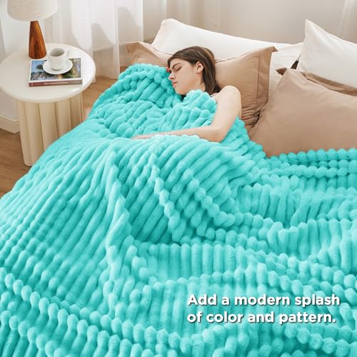 Soft Cal King Size Blanket for Bed Blue Fog 102"x96" (Blue Fog / California King)