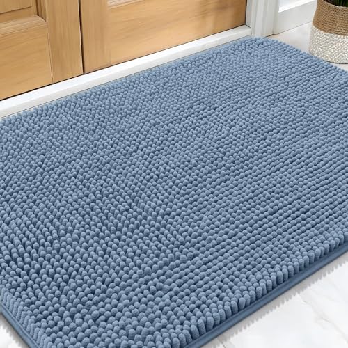 Dog Door Mat for Muddy Paws 34x21 (Airy Blue / 34" X 21")