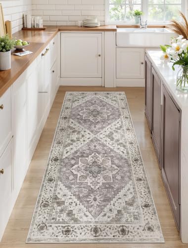 2x5 Washable Non Slip Boho Runner Rug for Hallway (Earth Tone/Multi / 2' x 5' (Runner))