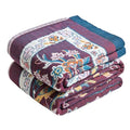 Boho Throw Blanket 60"x80" Fall Cotton Birds Floral Blanket for Bed (Profuse Blooms / 60"x80")