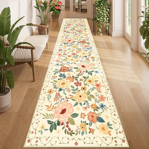 2.6x12 Kitchen Runner Rug (Beige Yellow / 2'6" x 12' (Rectangular))