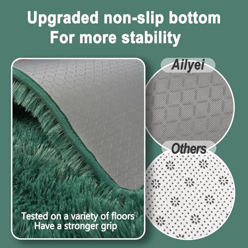 Soft Runner Rugs for Bedroom Hallways New Upgraded Non (2' x 4' (1 pc) / Green)