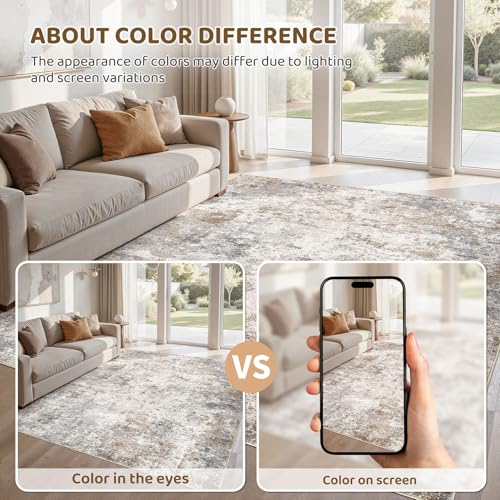 6x9 Area Rug Living Room Rugs (Brown Grey / 6' x 9' (Rectangular))