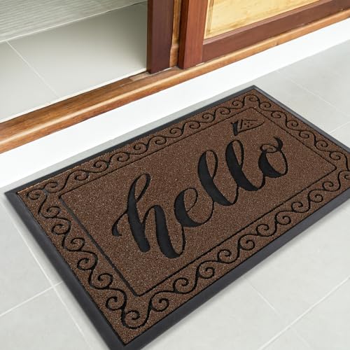 Welcome Mats for Front Door 29.5x17 (Coffee / 29.5x17 Inch)