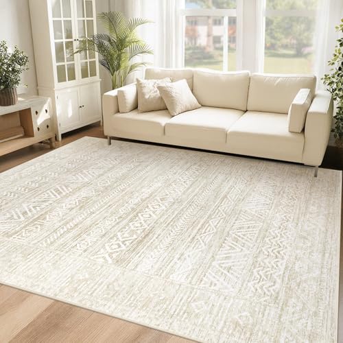 Washable Area Rug 5x7 (Ivory Beige / 5' x 7' (Rectangular))
