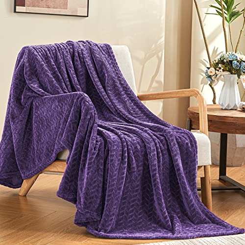 Purple Fleece Twin Blanket (Purple / Twin/Twin XL-60x90 IN)