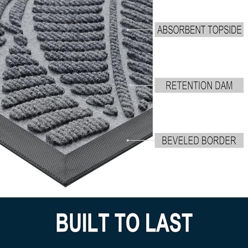 Waterproof Front Doormat (Grey / 59" X 20")