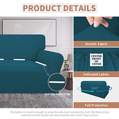 100% Waterproof Couch Cover (Peacock Blue / Sofa)