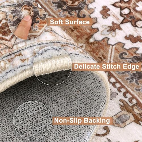 Washable Runner Rug (2' x 10' / Ginger Grey)