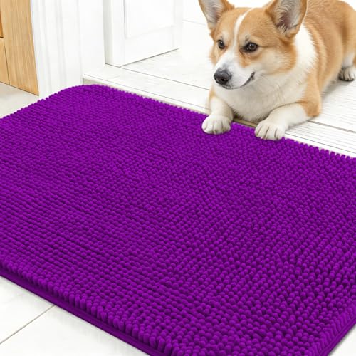 Dog Door Mat for Muddy Paws 30x17 (Purple / 30" X 17")