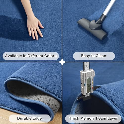 Modern Soft Hallway Runner Rug (2' x 10' (Runner) / Blue)