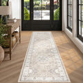 HY HAOYUNLAI Washable Hallway Runner Rug 2.6x10 Non Slip Kitchen Slim Rug (2'6" x 10' (Rectangular) / Beige)