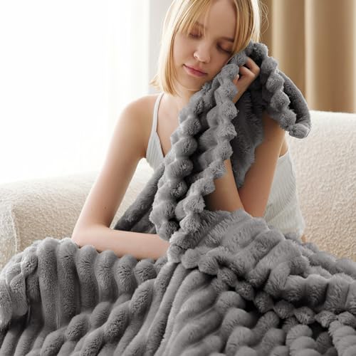 Soft Throw Blanket for Couch Decor Gifts Frost Gray 50"x60" (Frost Gray / Throw)