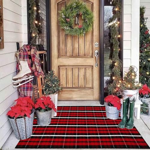 Christmas Plaid Outdoor Rug (2'4" x 3'7" (Rectangular) / Christmas Plaid)