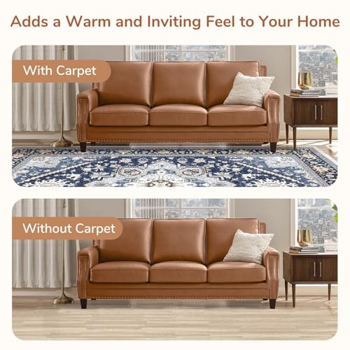 Soft Area Rugs 8x10 (8' x 10' (Rectangular) / Blue & Gold)