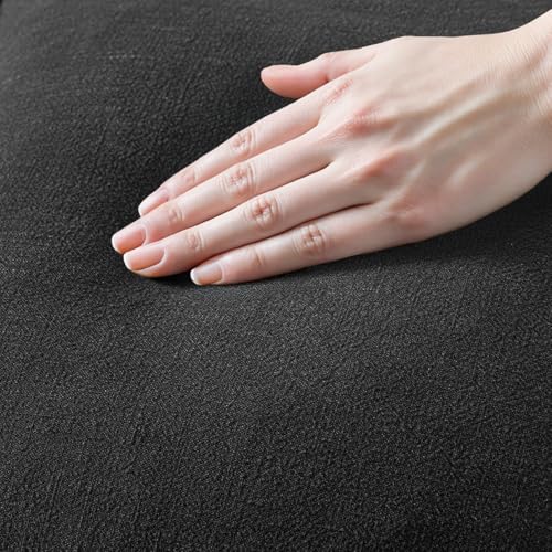 Boho Linen Fringe Decorative Throw Pillow Covers Black 16x16 (16" x 16" (Pack of 2) / Black)