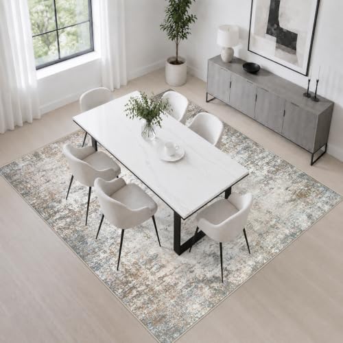 Area Rug Living Room (Brown Grey / 5' x 5' (Square))