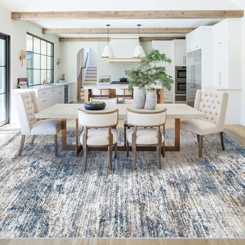 8x10 Area Rugs for Living Room (Blue White / 8' x 10' (Rectangular))