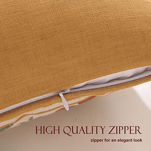 French Vintage Linen Throw Pillow Cover (18" x 18" (Pack of 1) / Rosasilvestre a)