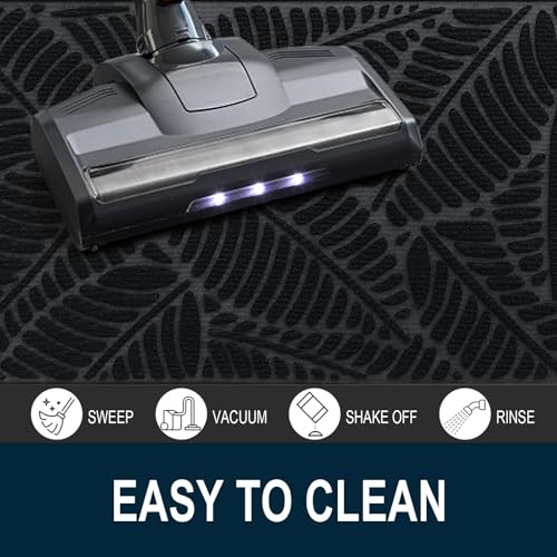 Waterproof Front Doormat (Black / 47" X 32")