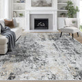 8x10 Area Rugs for Living Room Washable Bedroom Dining Room Black Grey Gold (Black Grey/Gold / 8' x 10' (Rectangular))