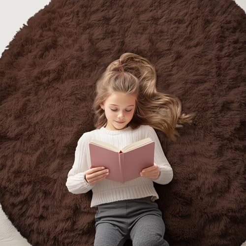 Coffee Round Rugs for Bedroom (5 Ft Round / Coffee)