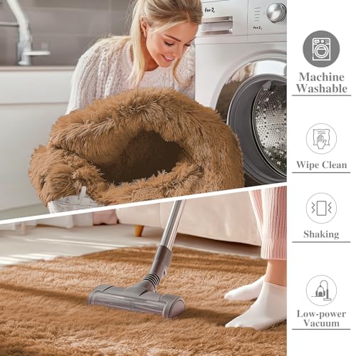 2x6 Machine Washable Runner Rugs for Hallway (2x6 Ft / Khaki)