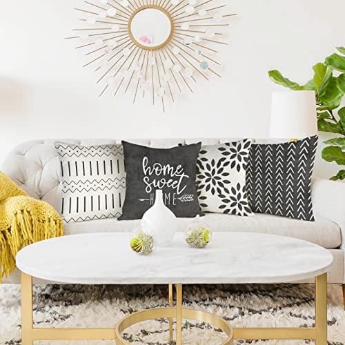 Pillow Covers 20x20 Set of 4 (Rustic Gray / 20" x 20" (Pack of 4))