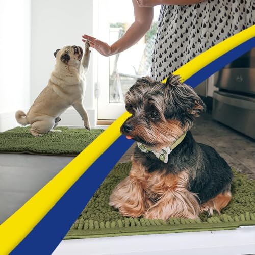 Super Water Absorbent Door Mat Indoor (Army Green / 24" x 72")