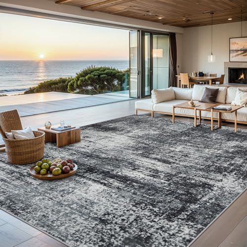 Area Rug Living Room (Dark Black / 5' x 7' (Rectangular))