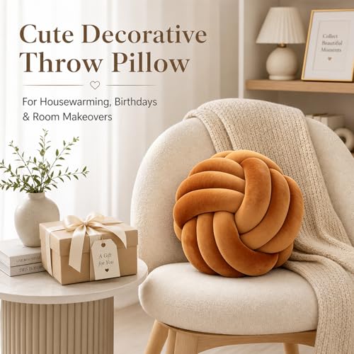 Caramel Knot Pillow Ball (A1-caramel / 8inch)